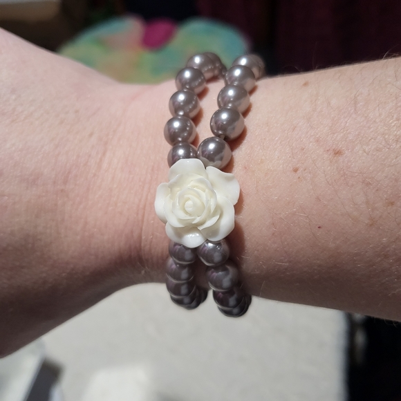 Paparazzi Double Bracelet with Rosette - Picture 5 of 8